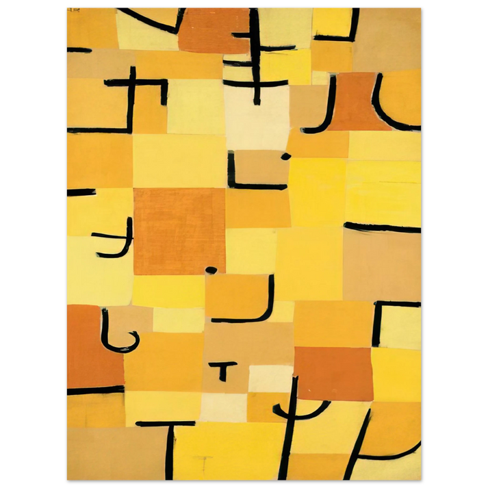 Paul Klee - CHARACTERS IN YELLOW 1937 75x100 cm / 30x40inches Fine Art Poster