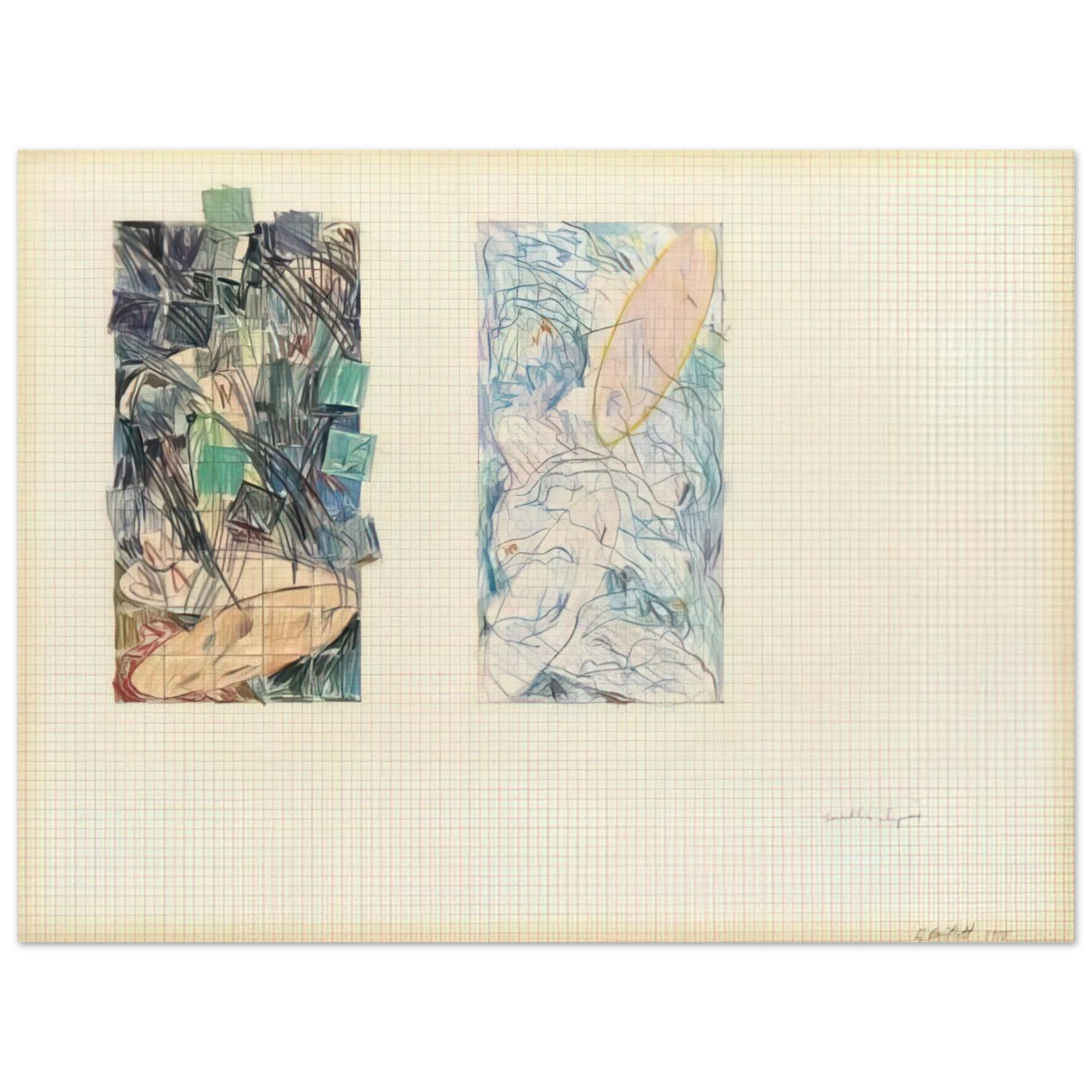 Jennifer Bartlett - Sad and Happy Tidal Wave - 1978 75x100 cm / 30x40inches Fine Art Poster
