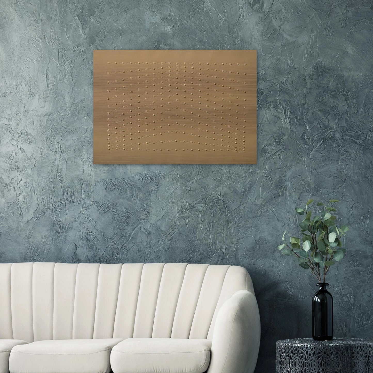 Superficie bianca - 1969 - Enrico Castellani Brushed Aluminum Print - 70x100 cm / 28x40 inches | Enrico Castellani Aluminum Print | Enrico Castellani Prints