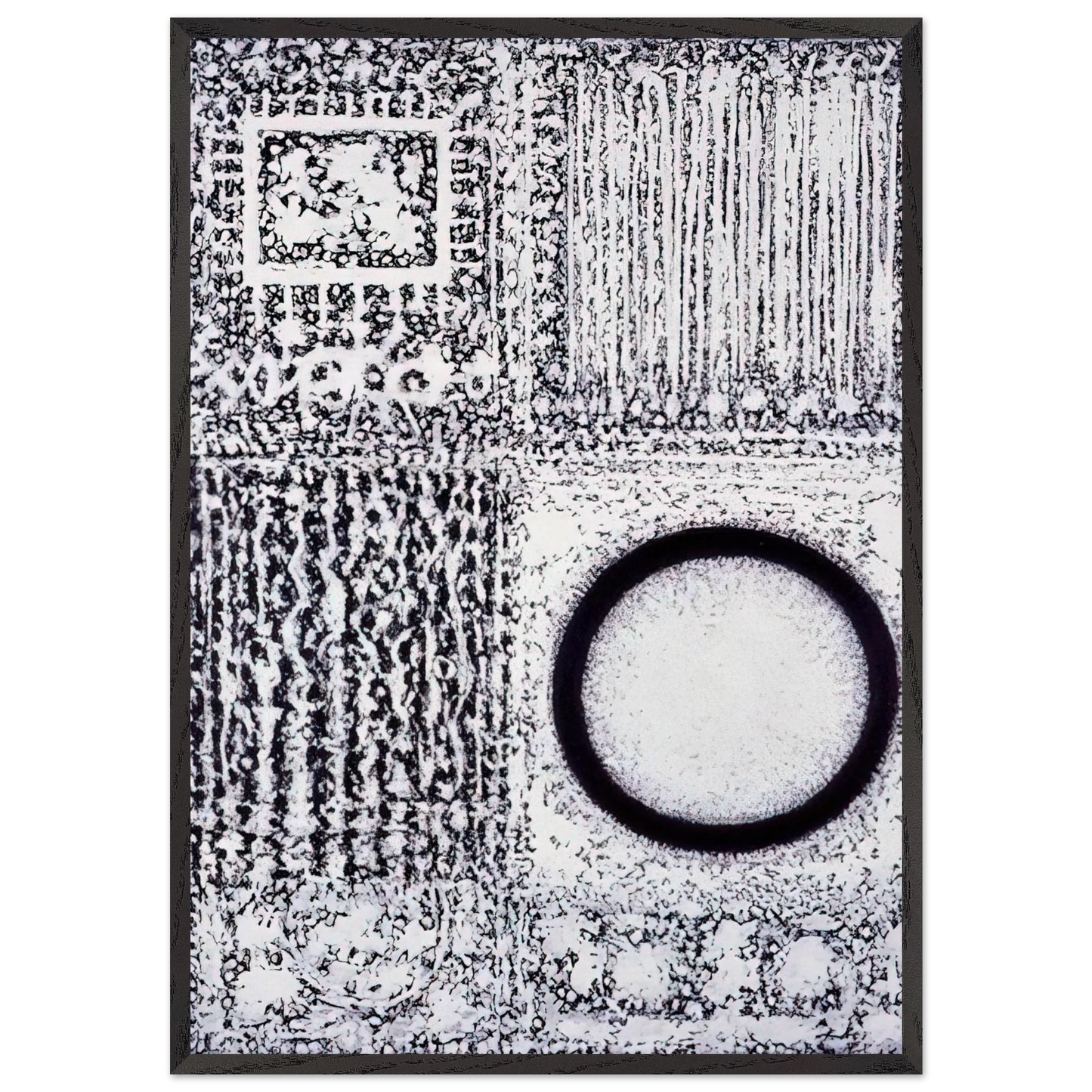 Circle by the Falling Waters - Richard Pousette-Dart 70x100 cm / 28x40 inches Framed Art Print – Black Wooden Frame