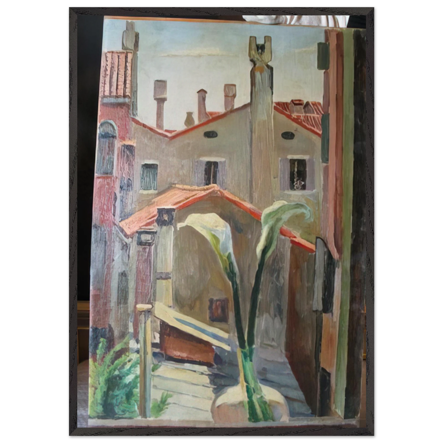 ROOFS - Vanessa Bell 70x100 cm / 28x40 inches Framed Art Print – Black Wooden Frame