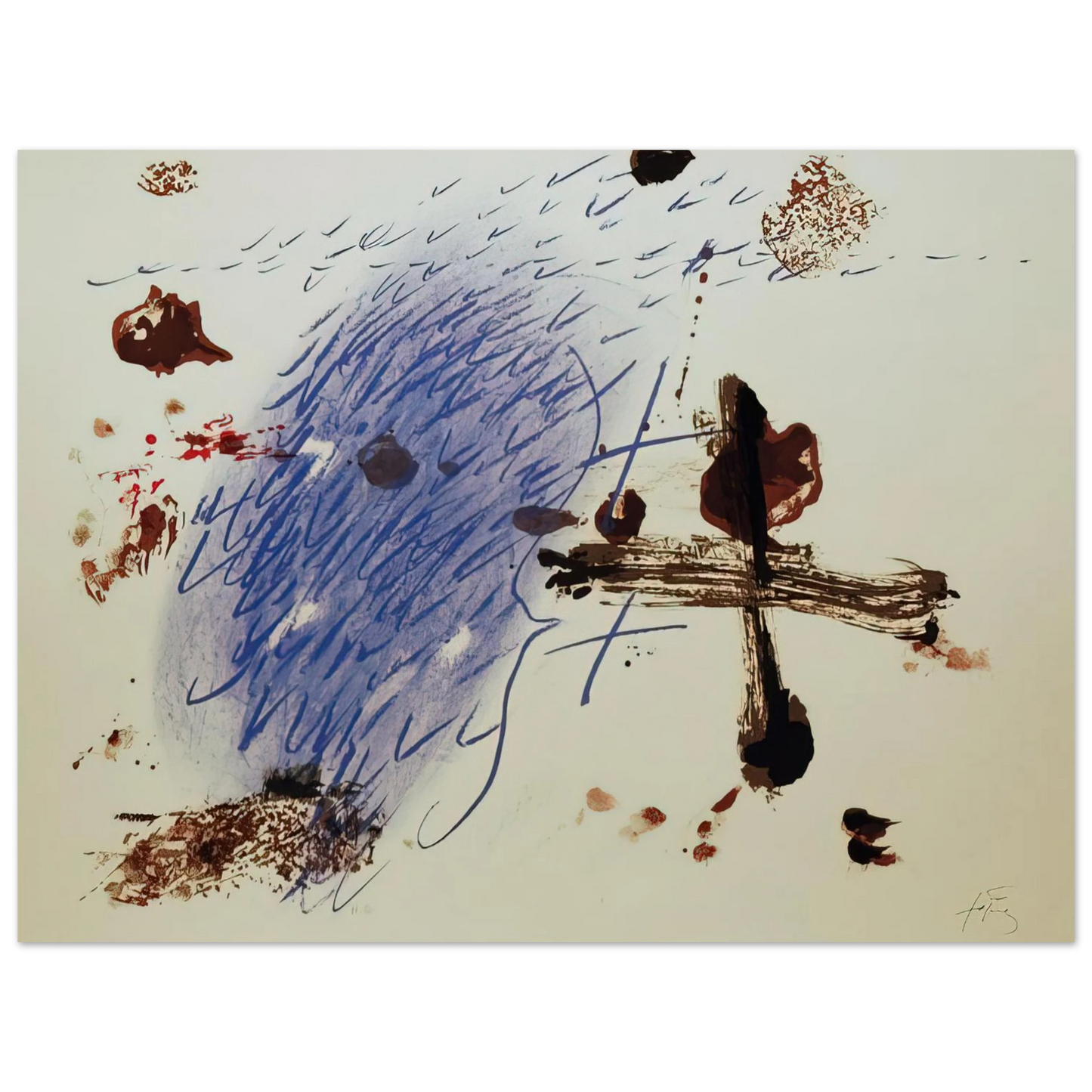 Antoni Tapies - BAN DE LOO COLOGNE 1972 75x100 cm / 30x40inches Fine Art Poster
