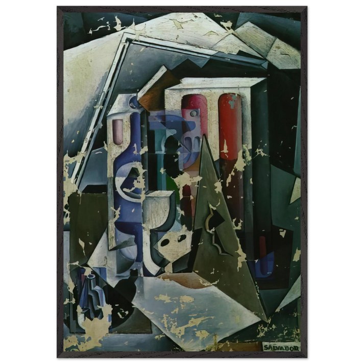 STILL LIFE 8 - Salvador Dali 70x100 cm / 28x40 inches Framed Art Print – Black Wooden Frame