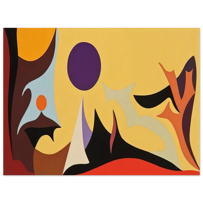 Karl Benjamin - Yellow Landscape - 1953 75x100 cm / 30x40inches Fine Art Poster