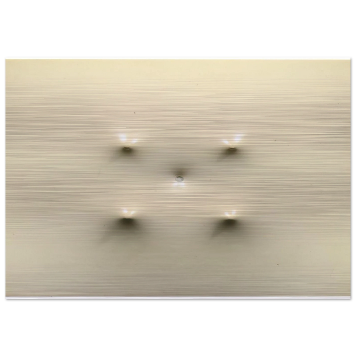 Superficie Bianca - 1967 - Enrico Castellani Brushed Aluminum Print - 70x100 cm / 28x40 inches | Enrico Castellani Aluminum Print | Enrico Castellani Prints