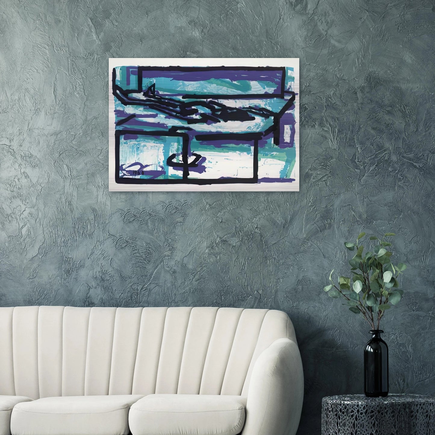 RECLINING FIGURE I - Frank Auerbach Brushed Aluminum Print - 70x100 cm / 28x40 inches | Frank Auerbach Aluminum Print | Frank Auerbach Prints