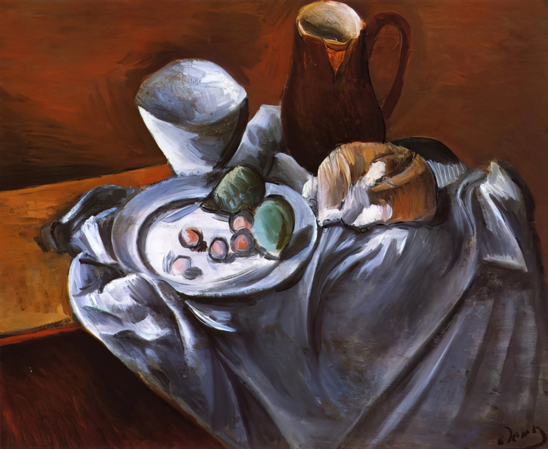 Aelita Artist: The Visionary Russian Painter of Cosmic Dreams - STILL LIFE WITH PEARS AND INDIAN BOWL by Andre Derain