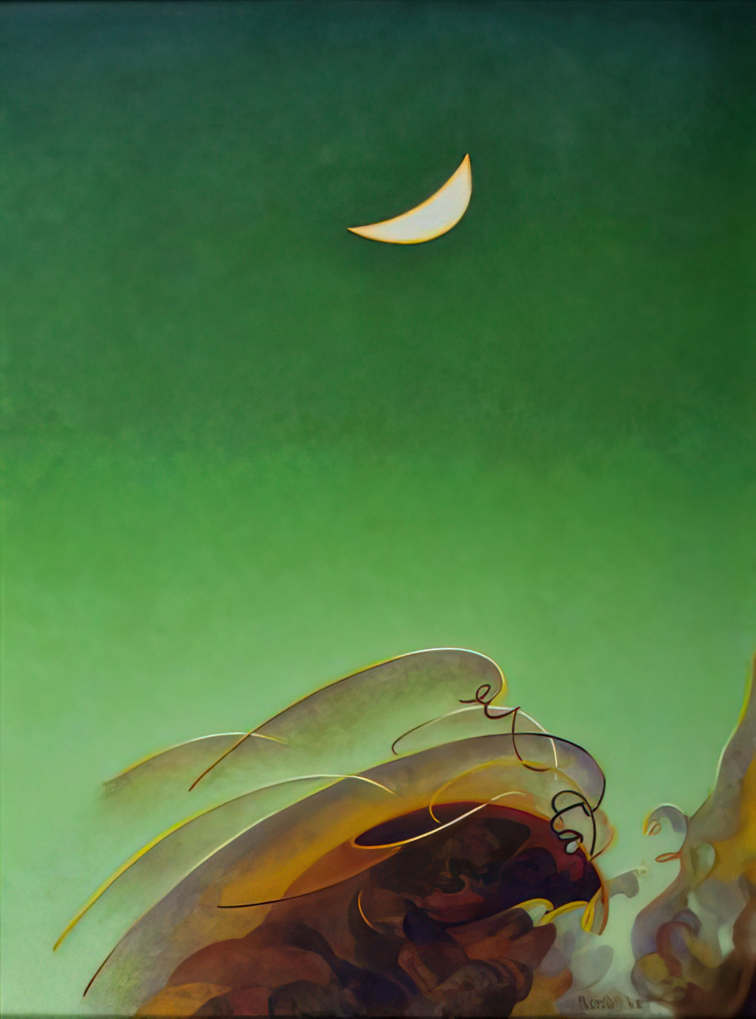 Agnes Lawrence Pelton Artwork: The Spiritual Visionary of American Modernism - Spring Moon - 1942 by Agnes Lawrence Pelton
