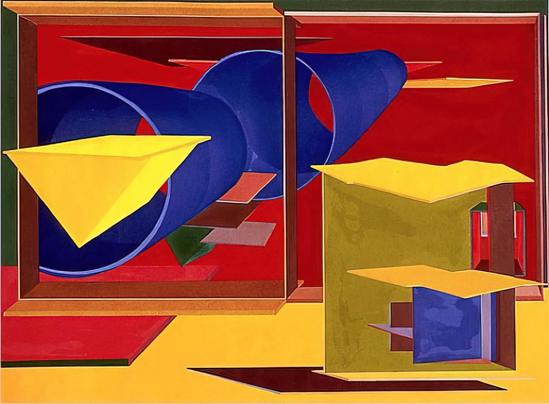 Al Held Framed Canvas Print: A Monumental Statement in Geometric Abstraction - Pachinko by Al Held