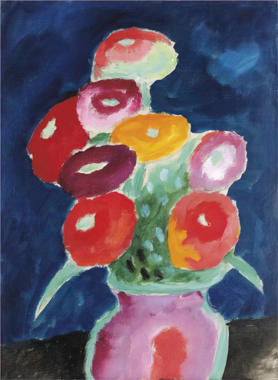 Alexej von Jawlensky Framed Art Print: A Collector's Guide to Expressionist Mastery - BLUMEN IN EINER VASE 1918 by Alexej von Jawlensky
