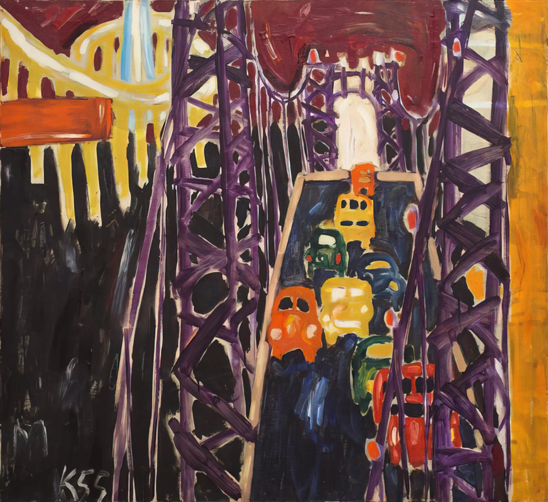 Allan Kaprow Comfort Zones: How the Father of Happenings Redefined Art and Experience - George Washington Bridge, with Cars by Allan Kaprow