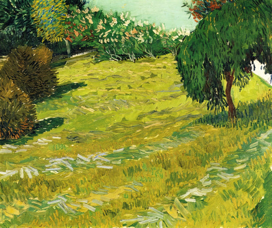 Almond Blossom Canvas Print: Van Gogh's Symbol of Hope and Renewal - Garden with Weeping Willow by Vincent van Gogh
