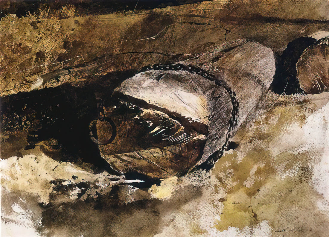Andrew Wyeth Famous Painting: The Enduring Power of Christina's World and Beyond - LOG CHAIN by Andrew Wyeth