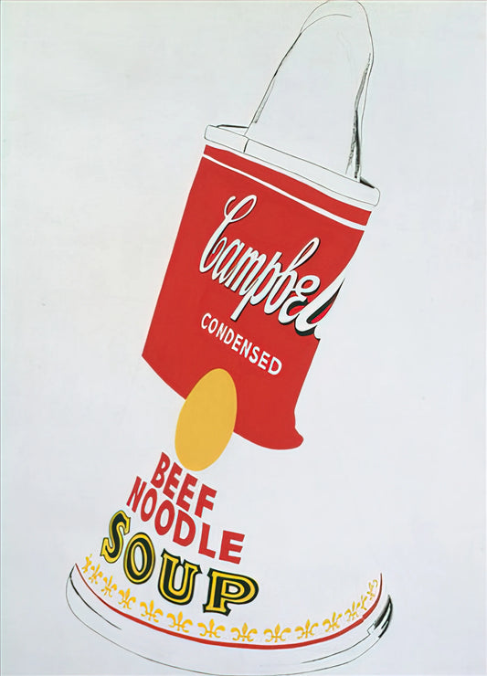 Andy Warhol Lithograph for Sale: A Collector's Guide to Authenticity and Value - Crushed Campbell's Soup Can  Beef Noodle  by Andy Warhol