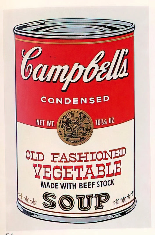 Andy Warhol Pop Art Canvas: The Definitive Guide to Iconic Prints and Their Legacy - Campbell's Soup Can  Old Fashioned Vegetable  by Andy Warhol