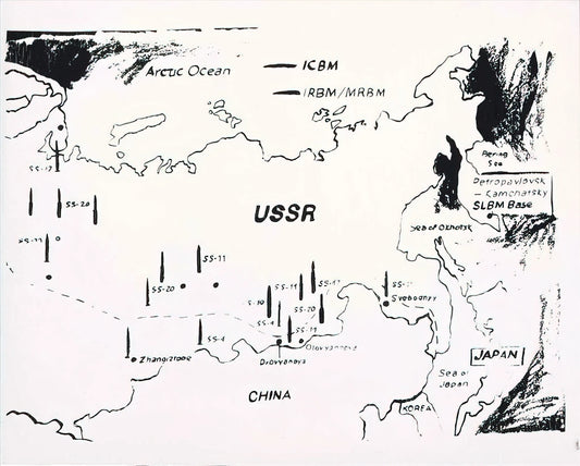 Andy Warhol Print: The Ultimate Guide to Collecting and Displaying Pop Art Masterpieces - Map of Eastern U.S.S.R. Missile Bases by Andy Warhol