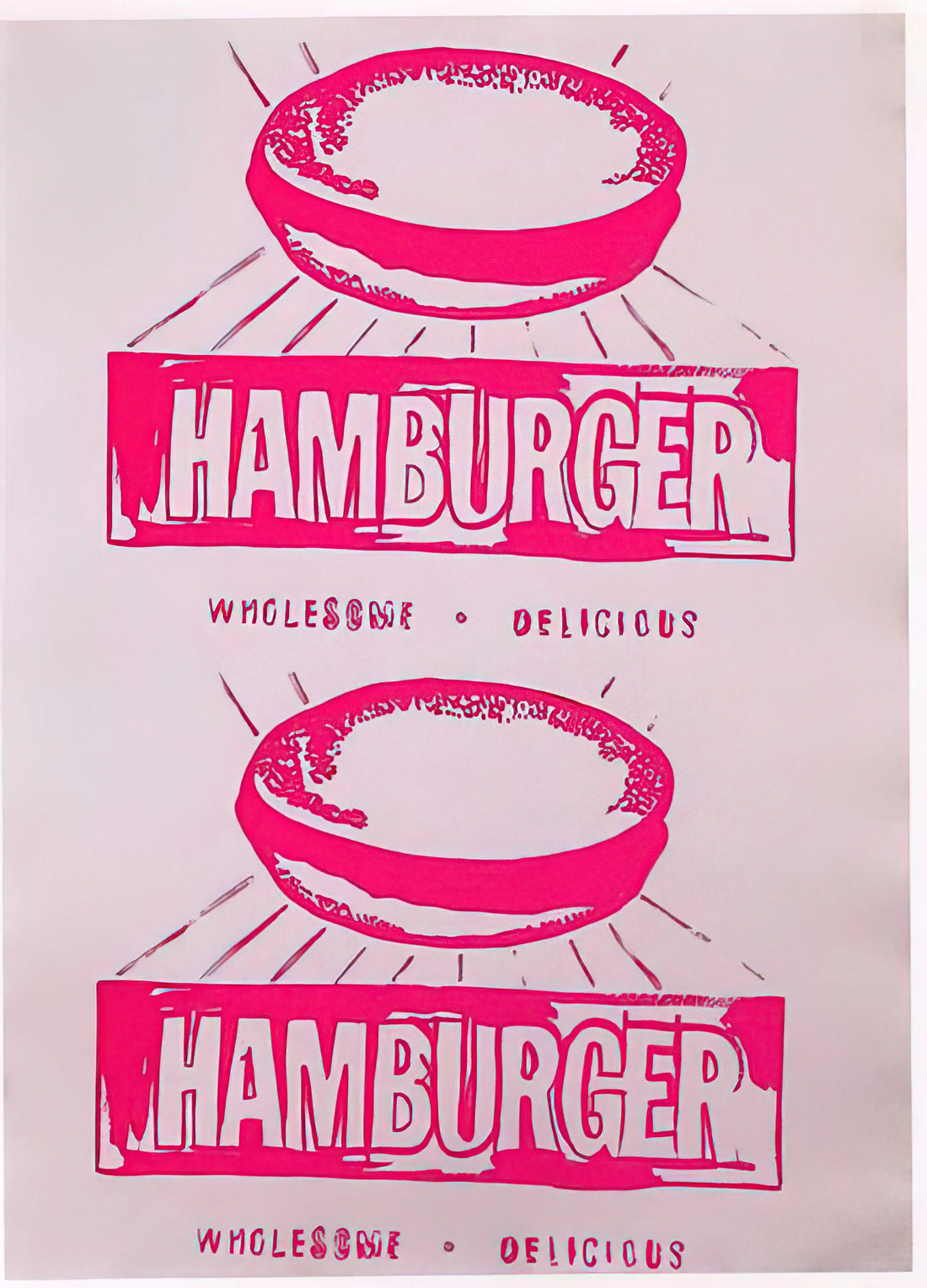 Andy Warhol Queen Elizabeth II Poster: Pop Art Royalty in Your Collection - Double Hamburger by Andy Warhol