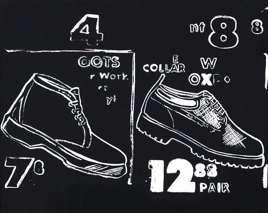 Andy Warhol and Jean-Michel Basquiat Poster: A Collector's Guide to Pop Art and Neo-Expressionism - Work Boots by Andy Warhol