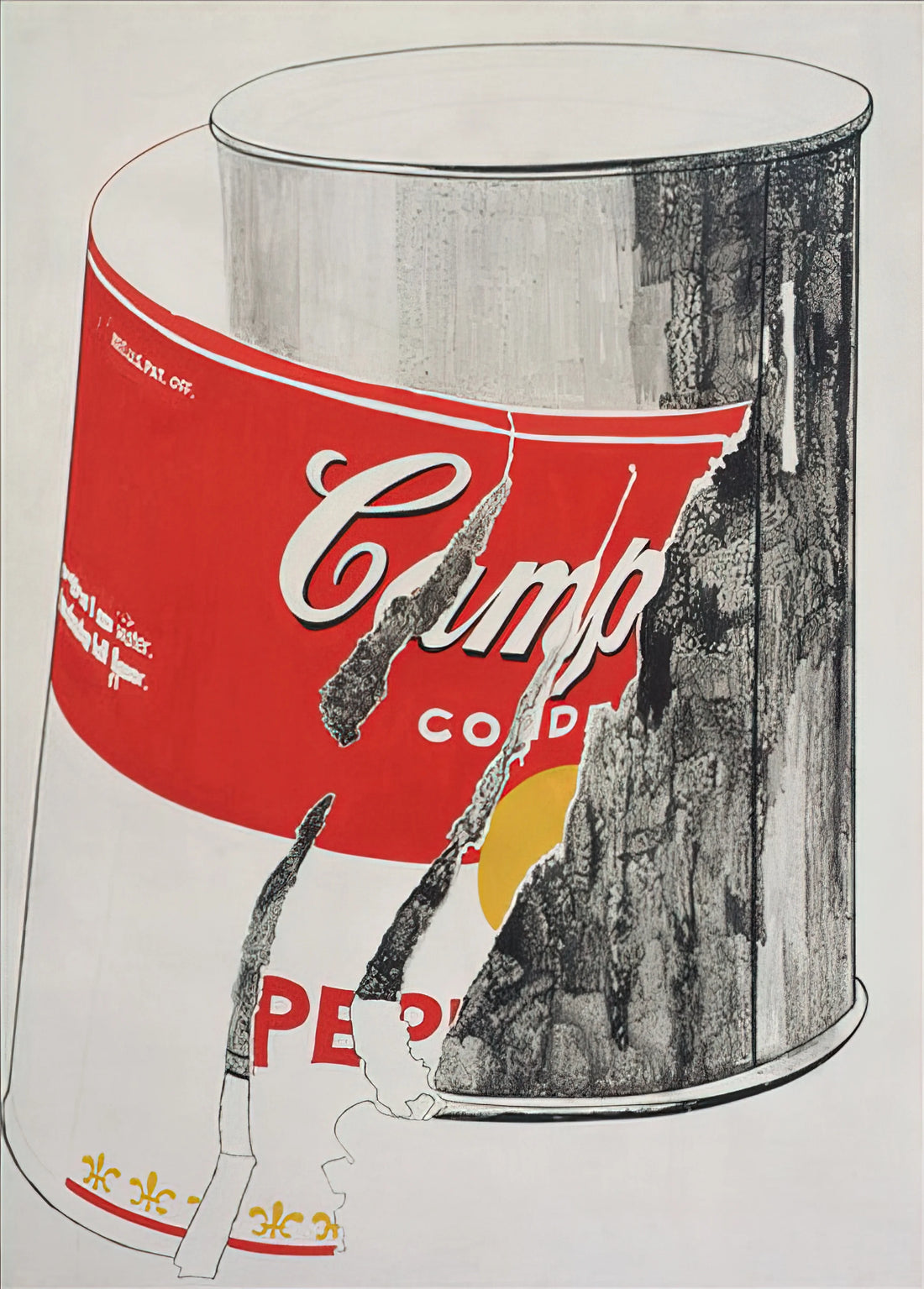 Andy Warhol and Victor Hugo: Unexpected Artistic Dialogues Across Centuries - Big Torn Campbell's Soup Can  Pepper Pot  by Andy Warhol