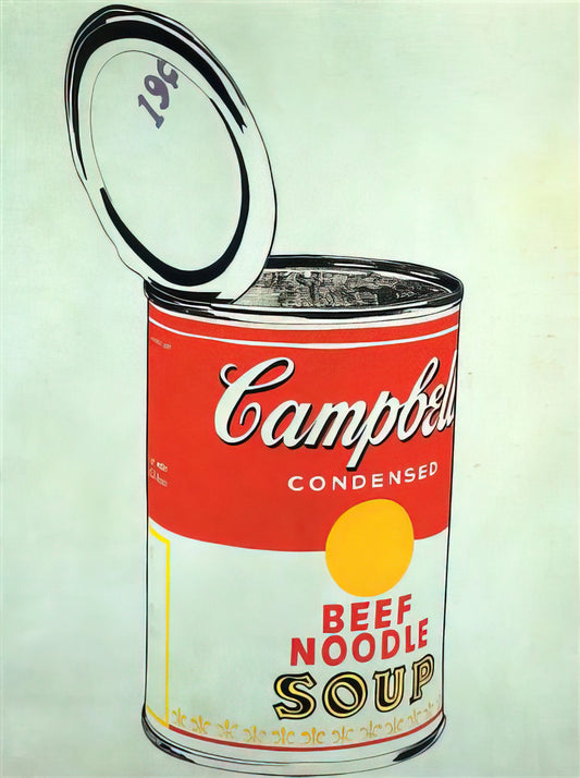 Andy Warhol: The Pop Art Visionary Who Redefined 20th Century Culture - Big Campbell's Soup Can 19c  Beef Noodle  by Andy Warhol