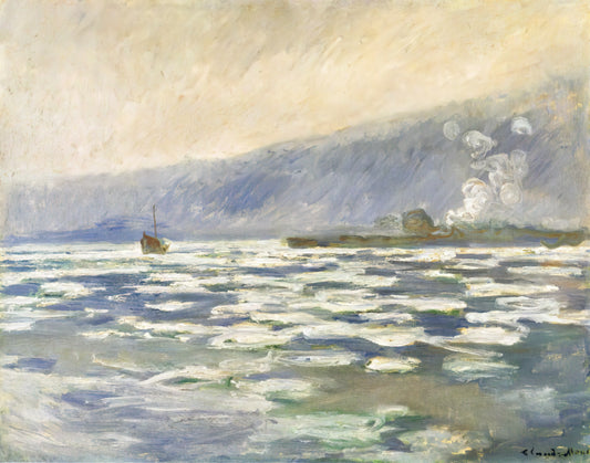 Art Monet Prints: A Collector's Guide to the Impressionist Master's Iconic Works - Ice, Lock Port Villez by claude monet