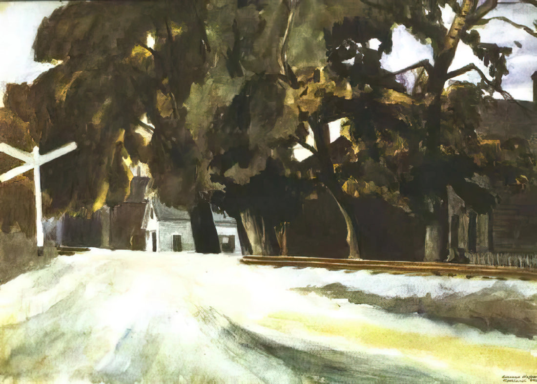 Artists Similar to Edward Hopper: Exploring the Legacy of American Solitude - Railroad Crossing by Edward Hopper