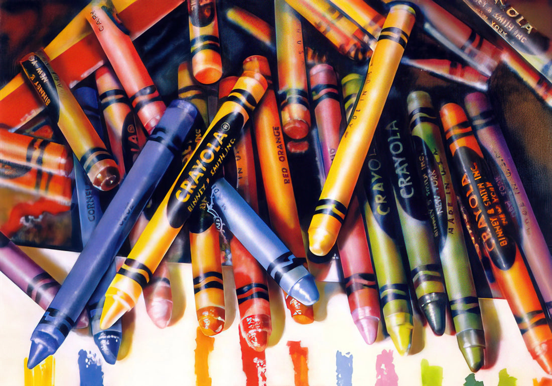 Audrey Flack Print: A Collector's Guide to Photorealism's Pioneering Vision - CRAYOLA 1973 by Audrey Flack