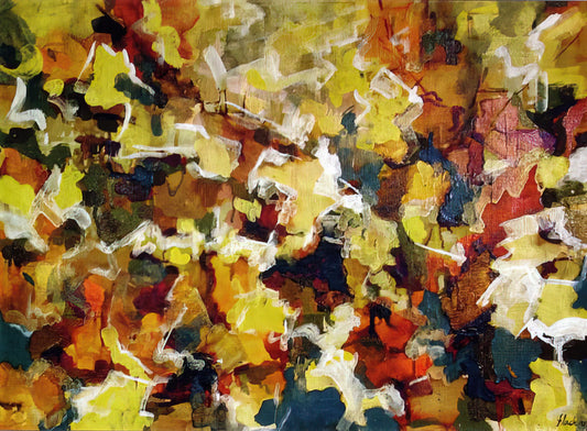 Audrey Flack on Painting: The Photorealist Pioneer Who Redefined Still Life - ABSTRACT EXPRESSIONIST AUTUMN SKY 1953 by Audrey Flack