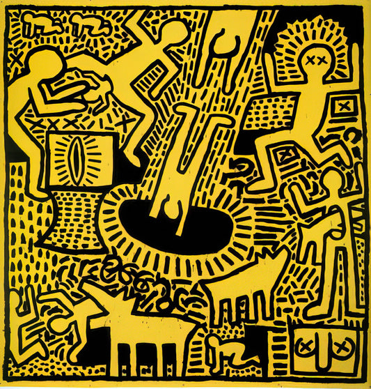 Basquiat and Keith Haring: The Revolutionary Duo of 1980s Street Art - UNTITLED 1981 by Keith Haring