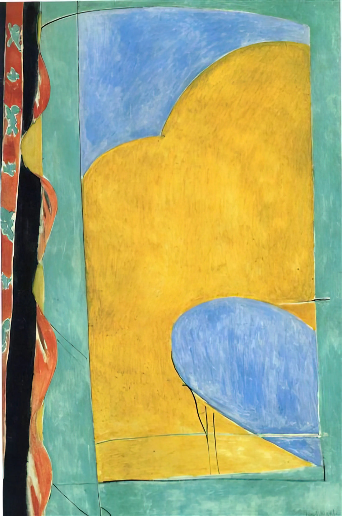 Becoming Matisse: The Transformative Journey of Henri Matisse's Artistic Evolution - THE YELLOW CURTAIN by Henri Matisse