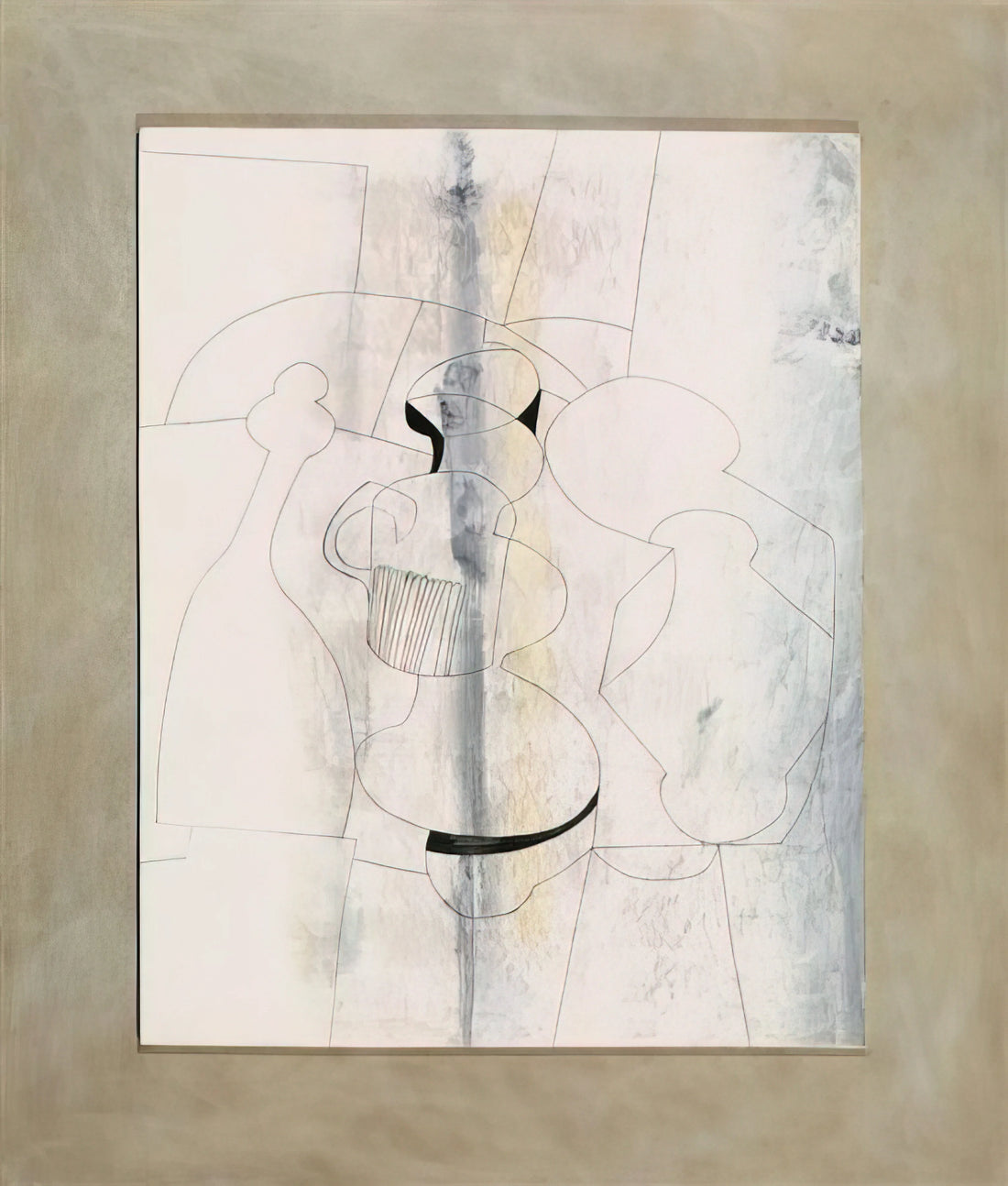 Ben Nicholson Canvas: Exploring the Minimalist Mastery of British Abstraction - 20 April 1979 vertical stripe - 1979 by Ben Nicholson