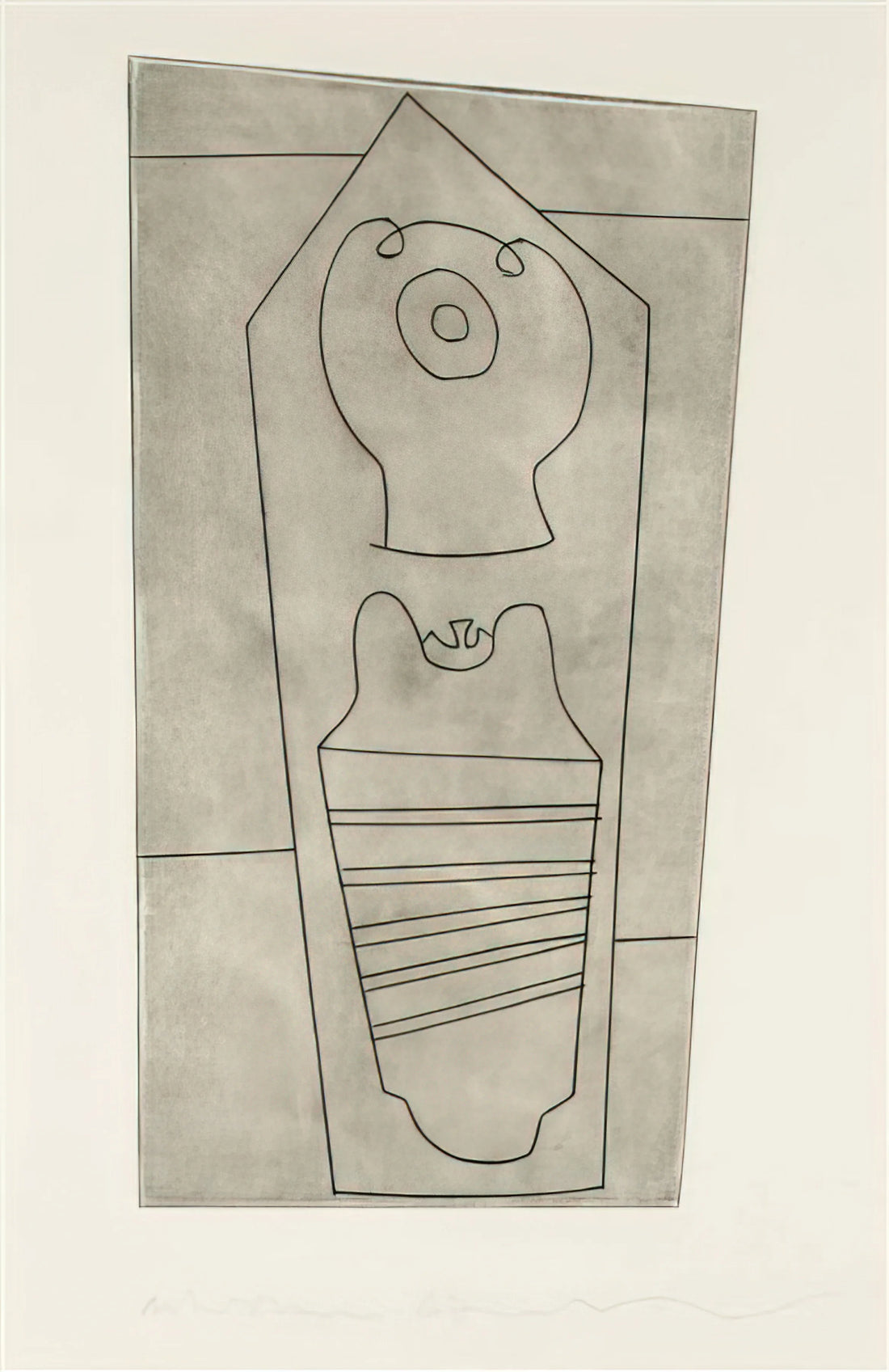 Ben Nicholson Original Prints: A Guide to the Abstract Pioneer's Graphic Works - Turkish form - 1967 by Ben Nicholson