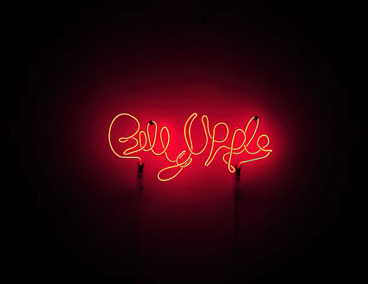 Billy Apple Canvas: The Conceptual Artist's Legacy in Print - Neon Signature Red - 1967 by Billy Apple