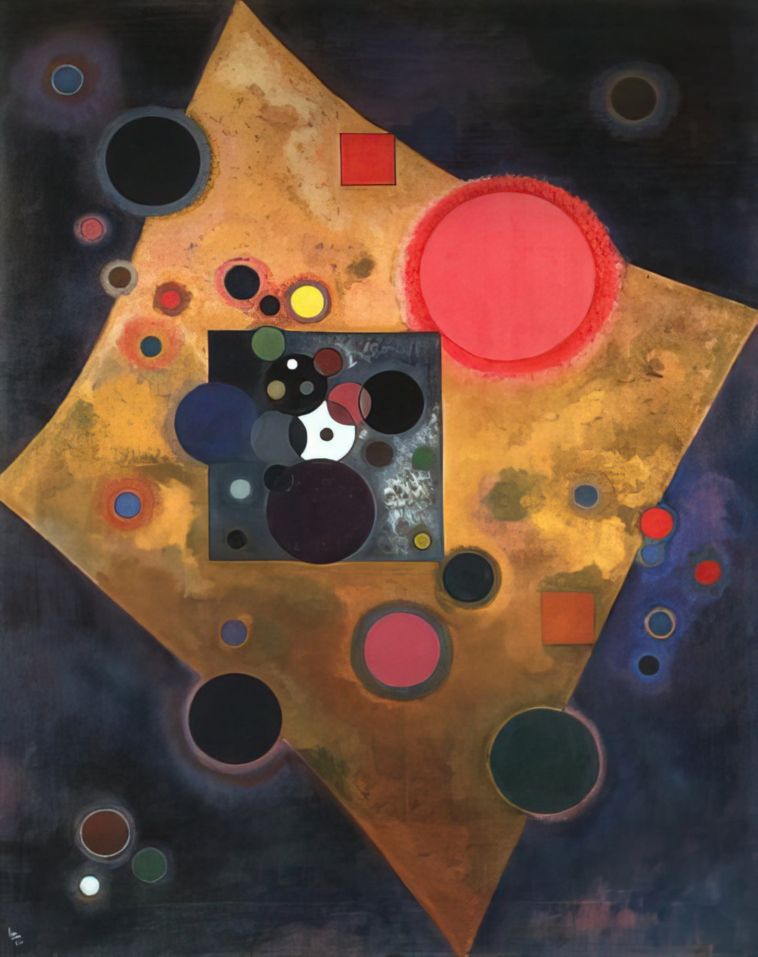 Black and Violet by Wassily Kandinsky: A Masterpiece of Abstract Expression - ACCENT ON ROSE 1926 by Wassily Kandinsky