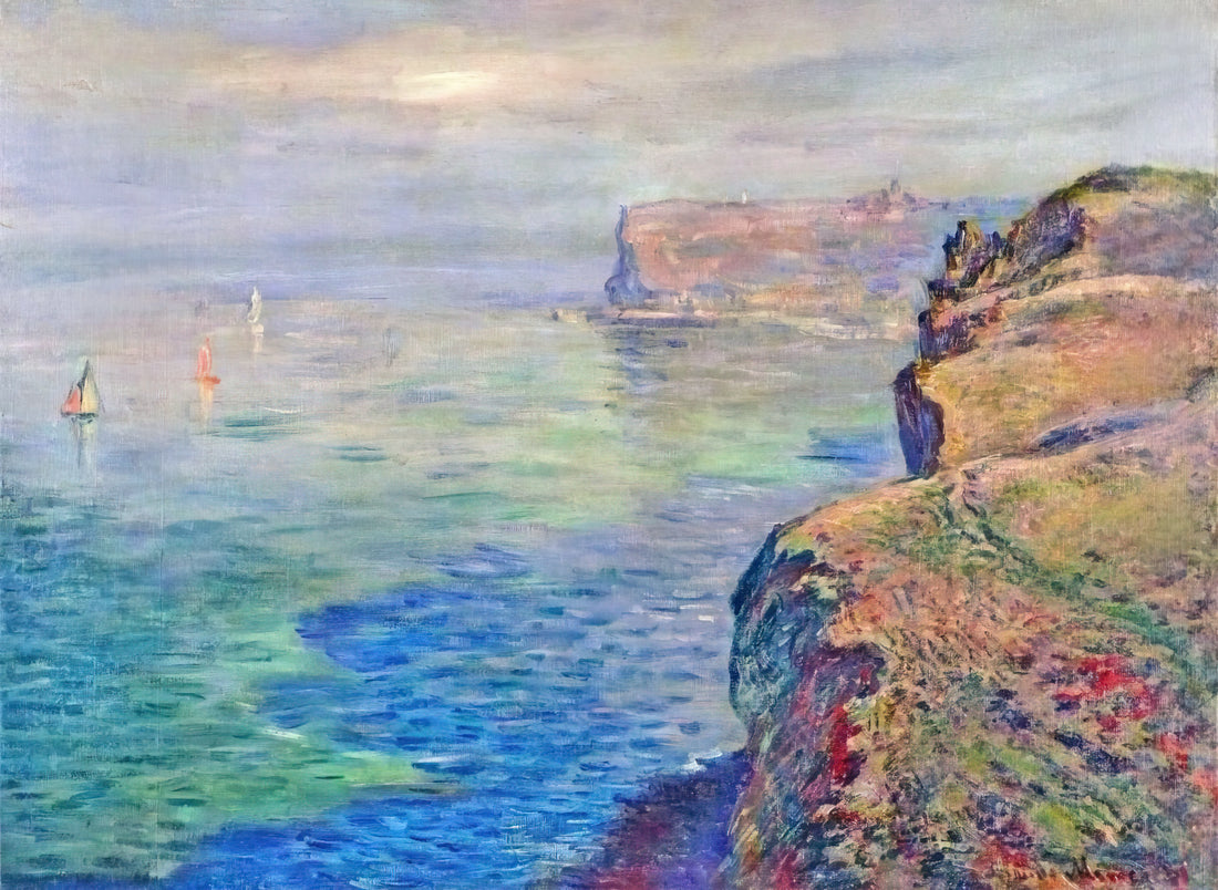 Blanche Monet: The Overlooked Muse and Artist of Impressionism - Cliff at Grainval near Fecamp by claude monet
