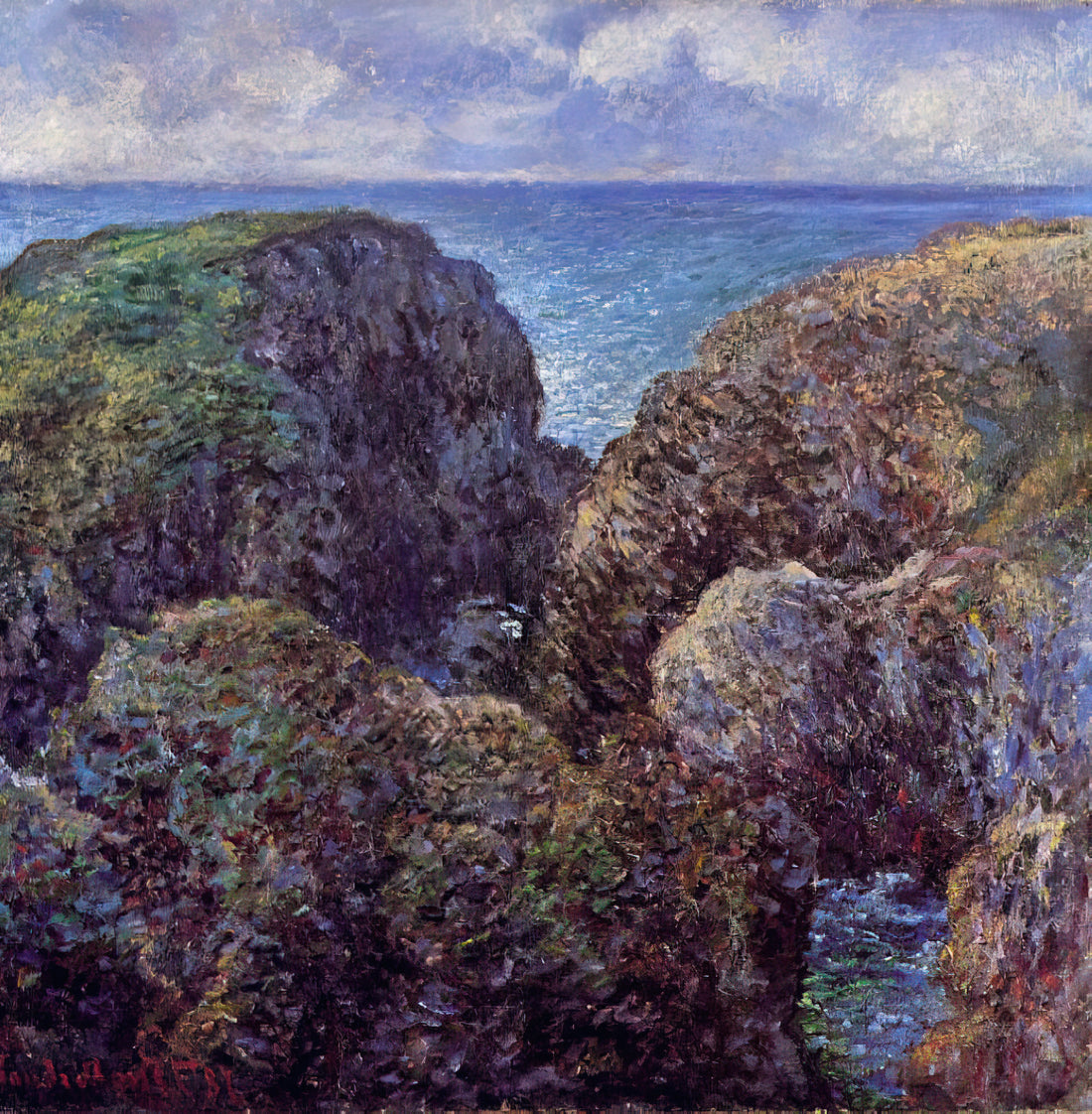 Blue Water Lilies by Claude Monet: A Masterpiece of Impressionist Vision - Group of Rocks at Port-Goulphar by claude monet