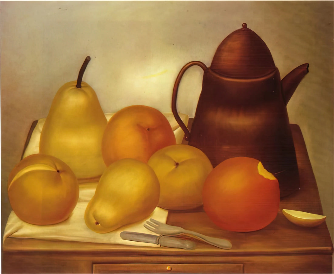 Botero Museum Gift Shop: The Ultimate Guide to Authentic Fernando Botero Art Prints - STILL LIFE WITH COFFEE POT by Fernando Botero