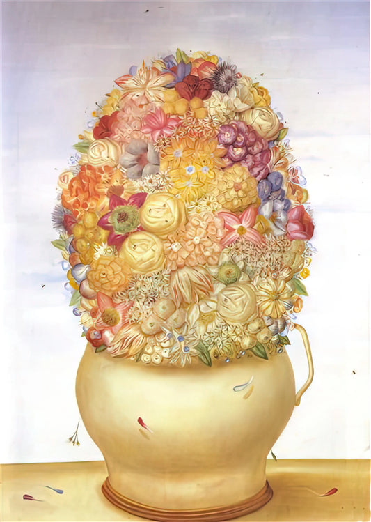 Botero Posters & Prints: A Collector's Guide to the Colombian Master's Monumental Art - FLOWER POT by Fernando Botero