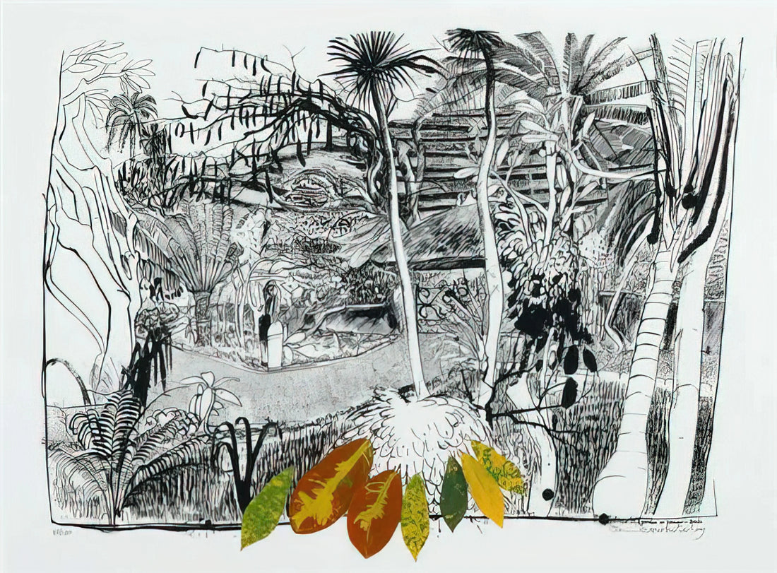 Brett Whiteley Images: Exploring the Visionary Art of Australia's Iconic Painter - The Garden in Sanur - Bali - 1980 by Brett Whiteley