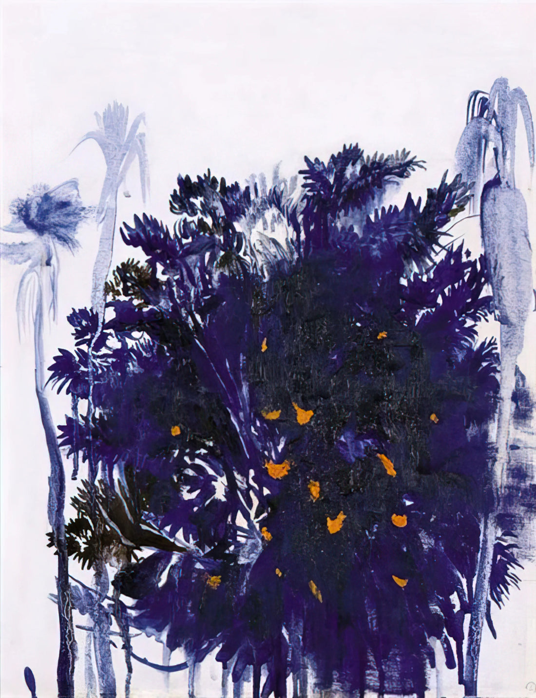 Brett Whiteley Poster Prints: A Collector's Guide to the Australian Master's Iconic Art - Moreton Bay Fig and Palm Trees - figurative by Brett Whiteley