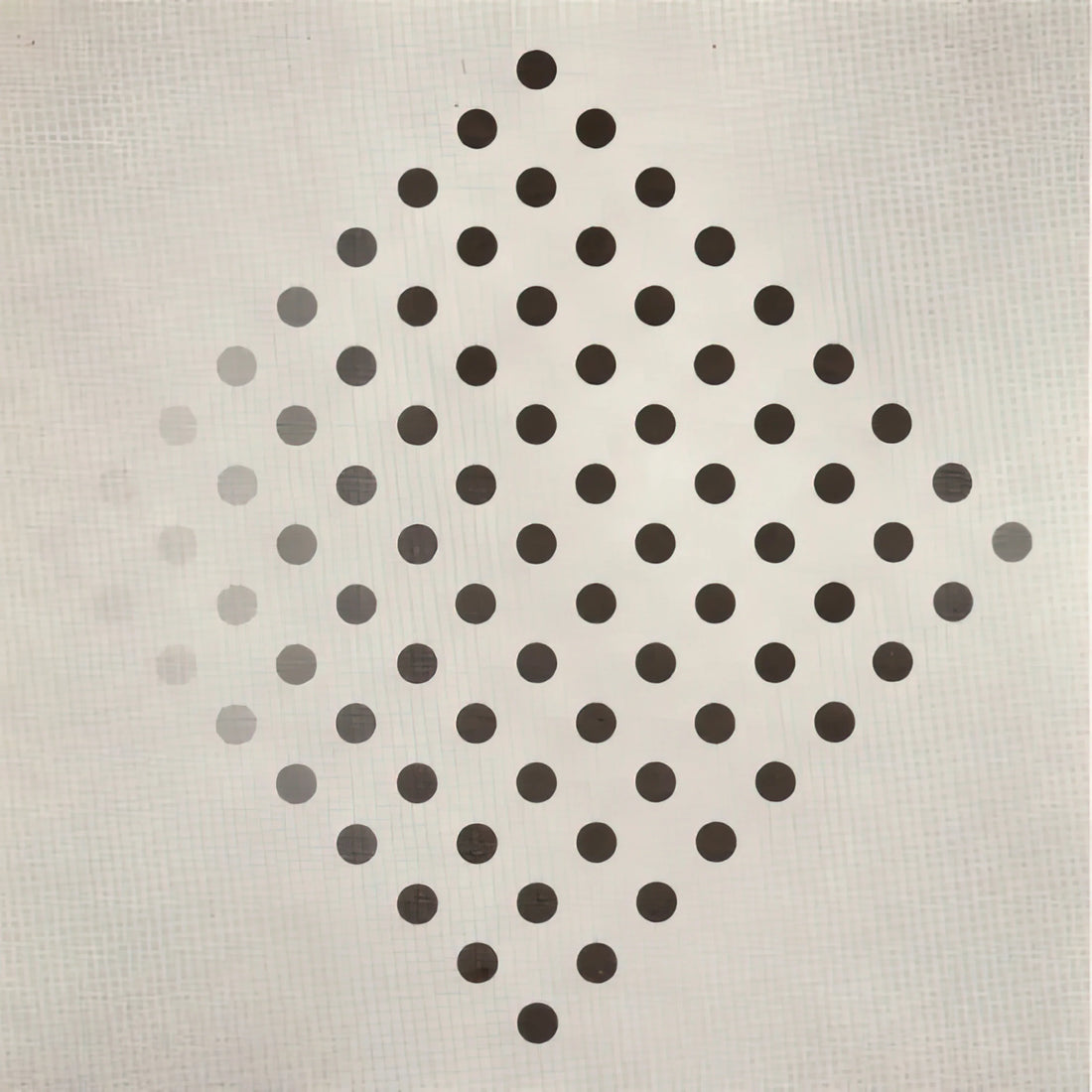 Bridget Riley Brushed Aluminum Print: The Ultimate Guide to Op Art Mastery - BLACK TO WHITE DISKS 1952 by Bridget Riley
