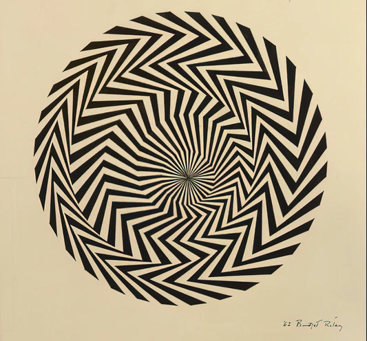 Bridget Riley Line Art: The Hypnotic Geometry of Op Art Mastery - BLAZE STUDY 1962 by Bridget Riley