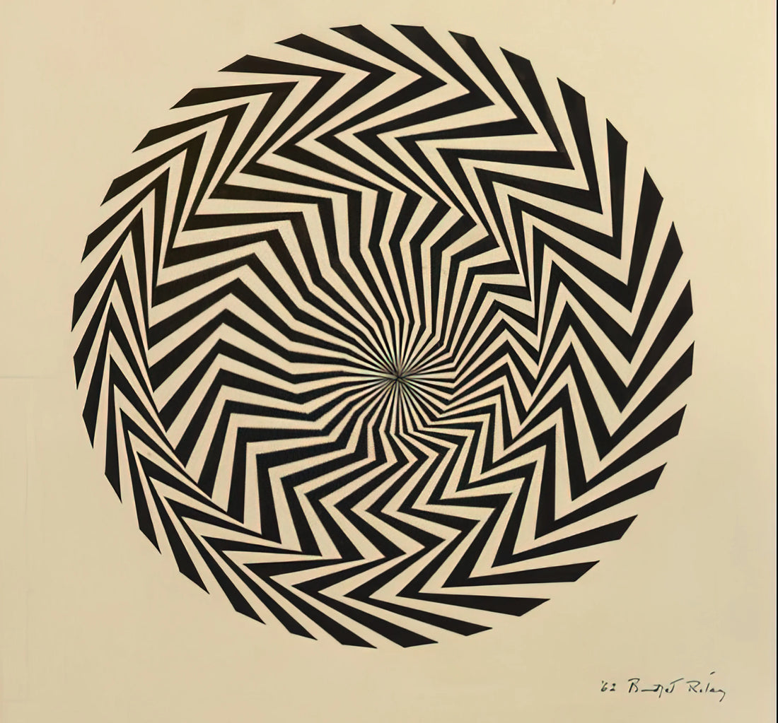 Bridget Riley Reproduction: Understanding the Art and Craft of Op Art Prints - BLAZE STUDY 1962 by Bridget Riley