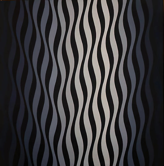 Bridget Riley Stripe Paintings: A Hypnotic Study in Perception and Motion - DRIFT 2 1966 by Bridget Riley