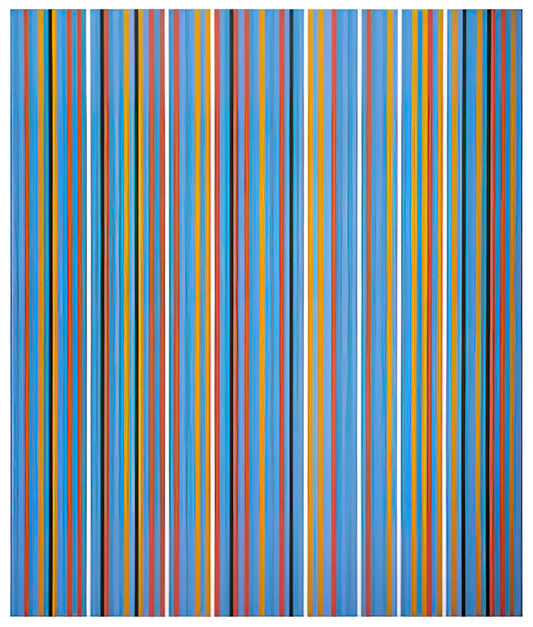Bridget Riley in June: The Op Art Pioneer's Enduring Visual Legacy - BIG BLUE 1982 by Bridget Riley