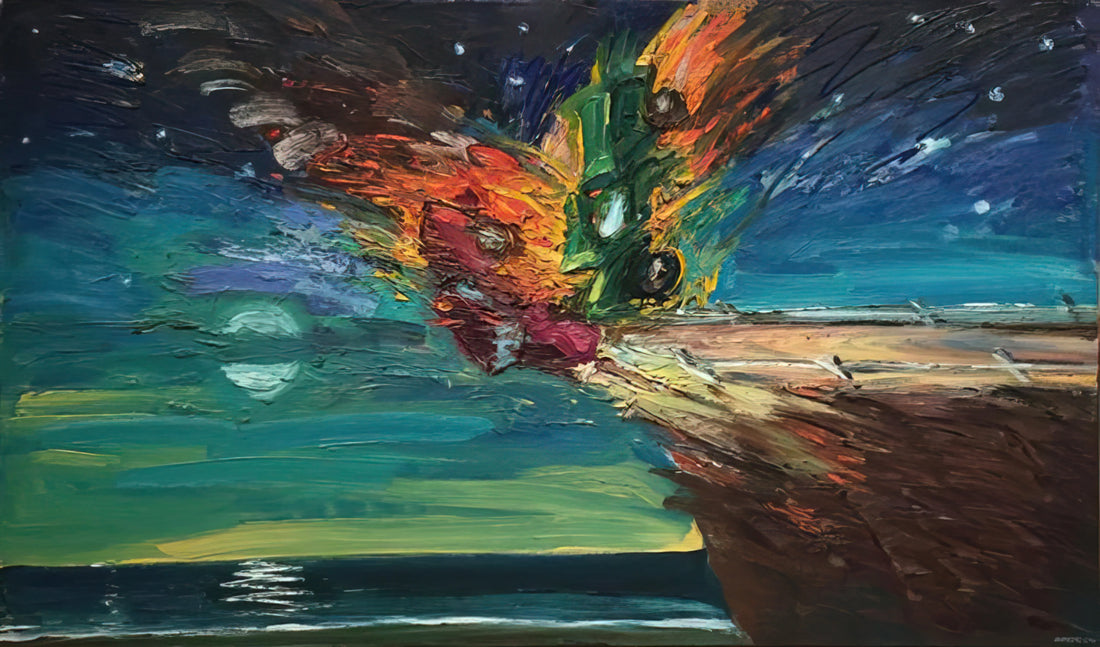 Carlos Almaraz Prints for Sale: A Guide to Collecting the Visionary Chicano Artist's Work - Over the Edge - 1984 by Carlos Almaraz
