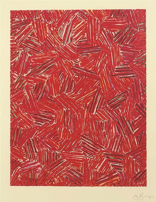 Catenary Jasper Johns: The Gravity of Line in a Master's Late Work - CICADA ULAE 219 by Jasper Johns
