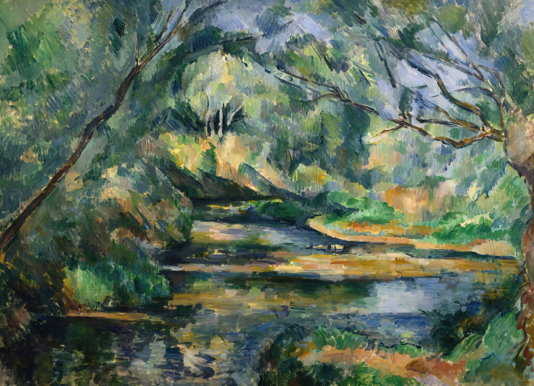 Cezanne Framed Prints: Curating Post-Impressionist Masterpieces for Modern Spaces - The Brook by Paul Cézanne
