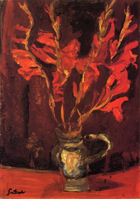 Chaim Soutine Barnes Collection: The Tormented Genius of Expressionism - GLADIOLI 1919 by Chaim Soutine