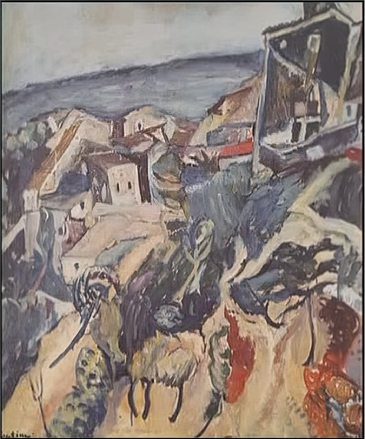 Chaim Soutine Paintings: The Tormented Genius of Expressionism - HOUSES BY THE SEA 1918 by Chaim Soutine